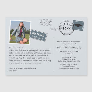 Fun Postcard Style Graduation Party Invitation