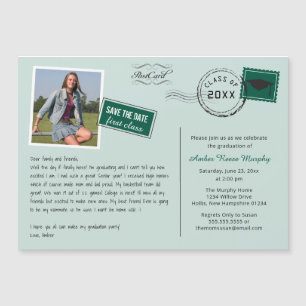 Fun Postcard Style Graduation Party Invitation