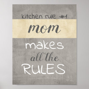 fun poster kitchen quote humour grey and tan