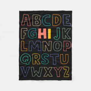 Fun Pre K Kindergarten Hi Alphabet Byck To School Fleece Blanket