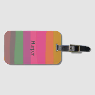 Fun Pretty Bright  Cool Colourful Girls Luggage Tag