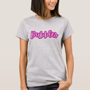 Fun Pretty Pale Pink Text Bubbles Women’s  T-Shirt