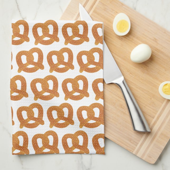 Fun Pretzel Pattern Tea Towel (Quarter Fold)