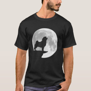 Fun Pug Howling Full Moon Halloween T-Shirt