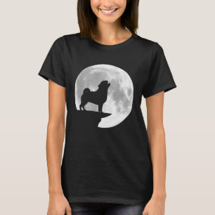 Fun Pug Howling Full Moon Halloween T-Shirt