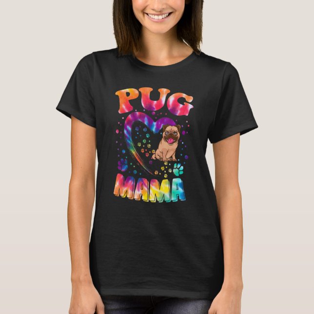 Fun Pug Mama Pet  Apparel Dog Pug Mum Present 1 T-Shirt (Front)