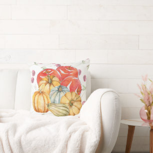 Fun Pumpkin and Apples Fall Season  Cushion