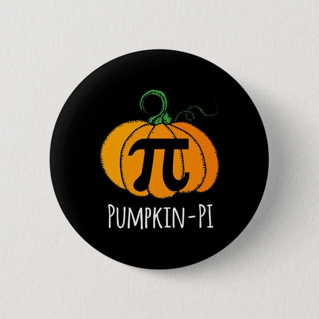 Fun Pumpkin Pi Halloween Costume Math Day Orange  6 Cm Round Badge (Front)