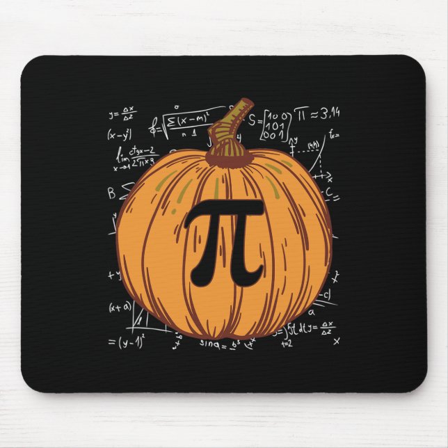 Fun Pumpkin Pie Halloween Fall Thanksgiving Pumpki Mouse Pad (Front)