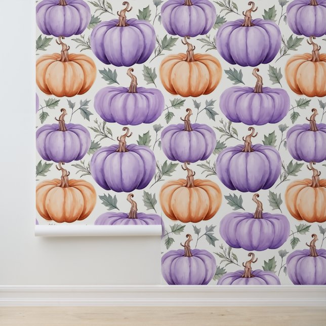Fun Pumpkin Purple And Orange  Wallpaper (Application)
