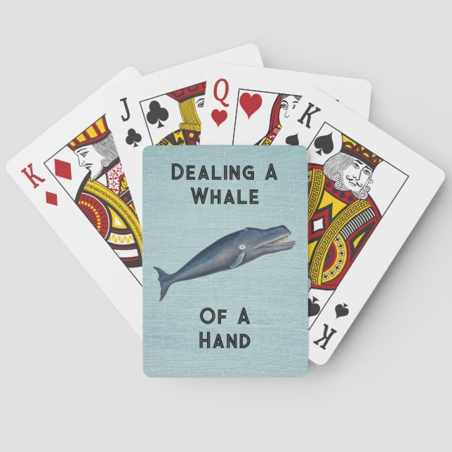 Fun Pun Whale of a Hand Poker Playing Cards (Back)