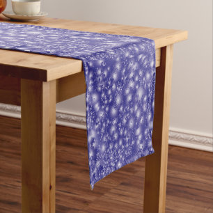 Fun PURPLE Abstract Ink Super Splash pattern Short Table Runner