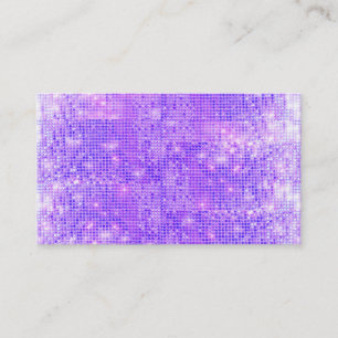 Fun Purple Faux Sparkly Sequins Business Card