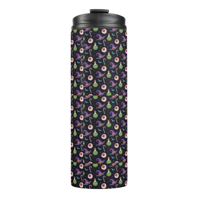 Fun Purple Halloween,Green Magic Witchy Bottle (Front)