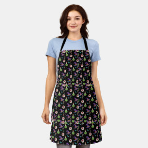 Fun Purple Halloween,Green Magic Witchy Bottle Apron