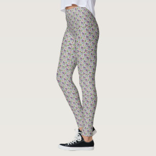 Fun Purple Halloween,Green Magic Witchy Bottle Leggings
