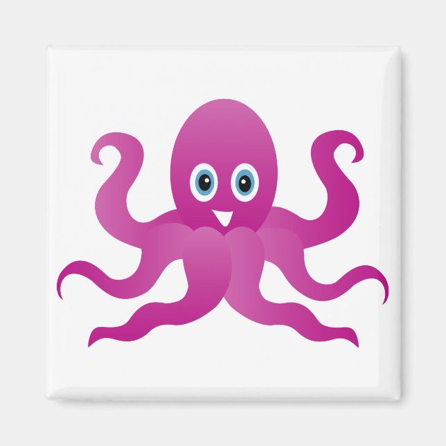 Fun purple octopi magnet (Front)