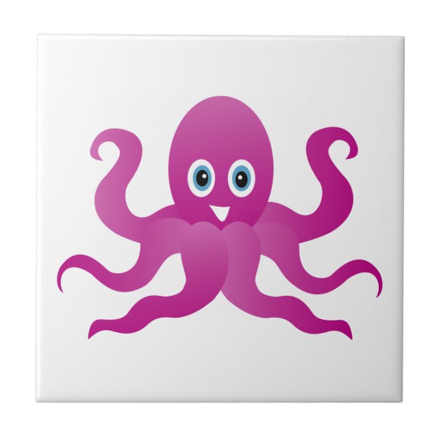 Fun purple octopi tile (Front)