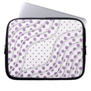 Fun Purple Polka Dot Design Laptop Sleeve