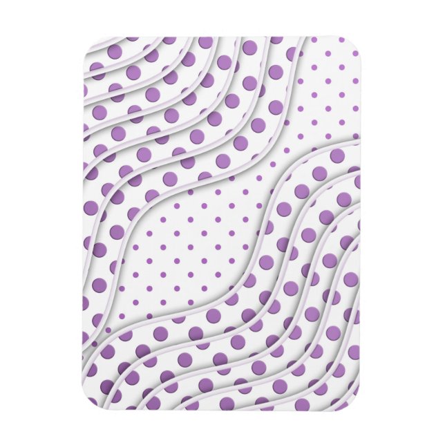 Fun Purple Polka Dot Design Magnet (Vertical)