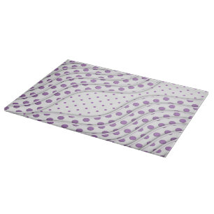 Fun Purple Polka Dots Stylish Modern Design Cutting Board