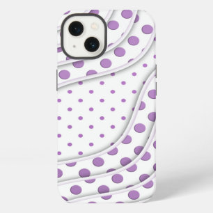 Fun Purple Polka Dots Stylish Modern Design iPhone Case