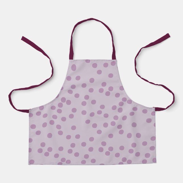 Fun Purple Polkadots Apron (Front)