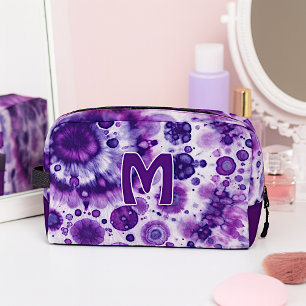 Fun Purple Violet Pink Batik Circles Art Pattern Dopp Kit