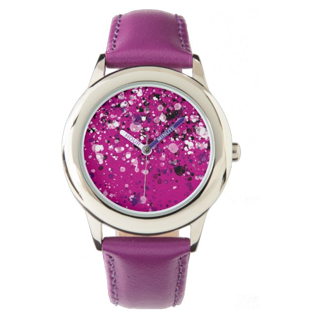 Fun purple watch with colors (Front)