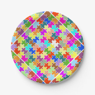Fun Puzzle Paper Plate