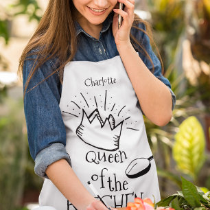 Fun Queen Of The Kitchen Personalised Apron