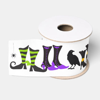 Fun Quirky Halloween Ribbon Grosgrain Ribbon