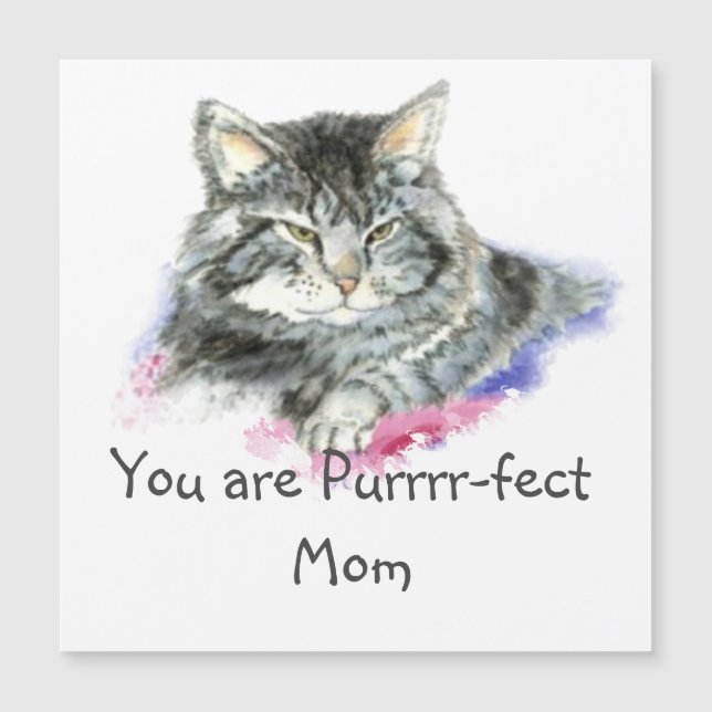 Fun Quote for that Perfect Mother   Purrrfect Mum (Front)