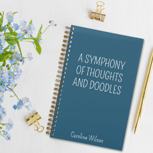 Fun Quote Teal Best Funny Gift Minimalist Notebook