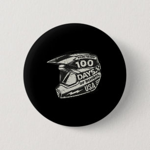 Fun Racing Through 100 Days of School - Race Helme 6 Cm Round Badge