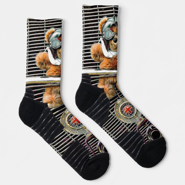 Fun Racy Ted Crew Socks (Right)