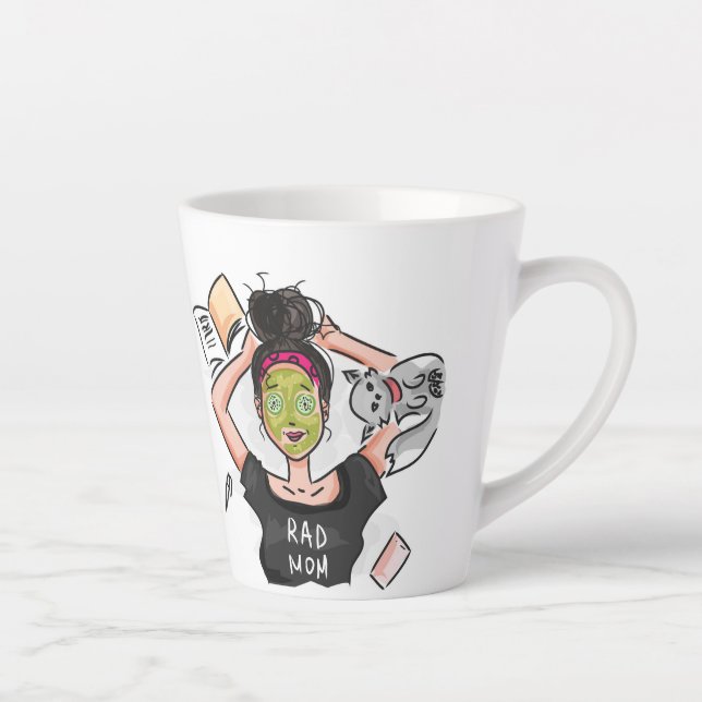 Fun Rad Mum's Day Off Latte Mug (Right)