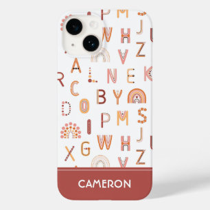 Fun Rainbow Alphabet Pattern Case-Mate iPhone 14 Case