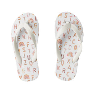Fun Rainbow Alphabet Pattern Kid's Thongs