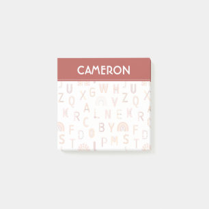 Fun Rainbow Alphabet Pattern Post-it Notes