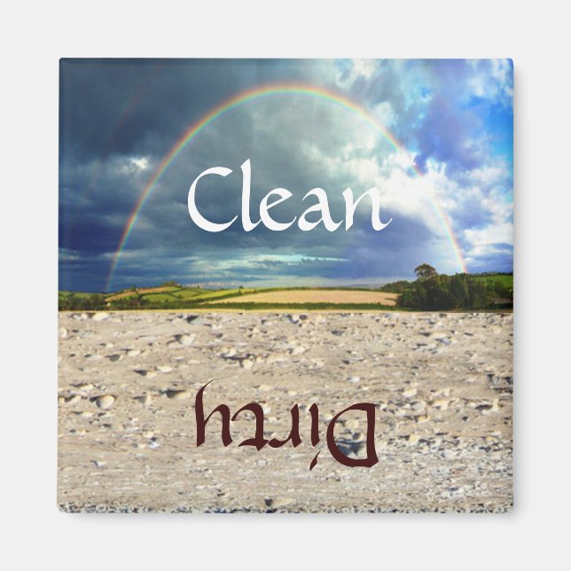 Fun Rainbow and Sand Dishwasher Magnet (Front)