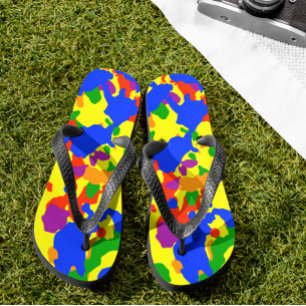 Fun Rainbow Camouflage Camo Thongs