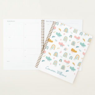 Fun Rainbow & Rain Cloud Pattern Planner