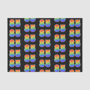 Fun Rainbow Spectrum Pattern "85" Event Number Tissue Paper