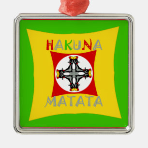 Fun Rasta Colour Red Golden Green Metal Ornament