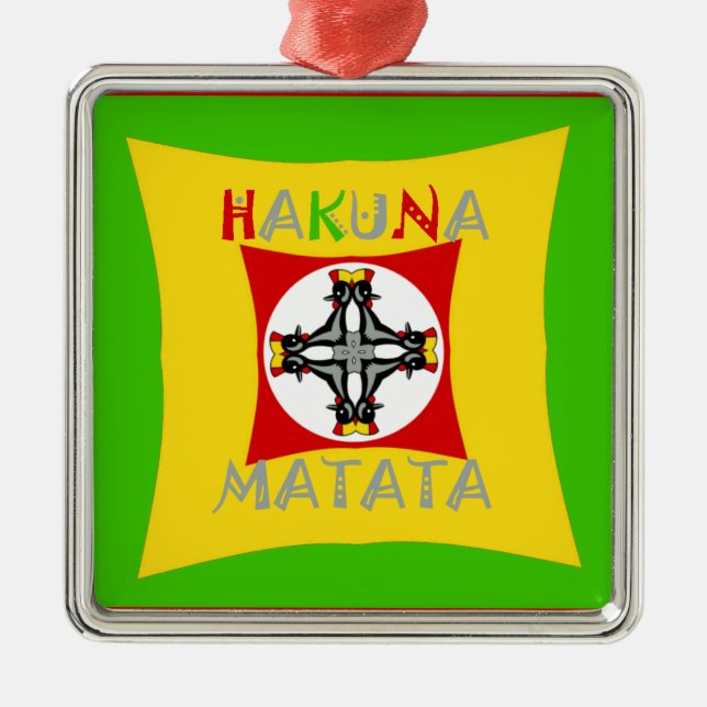 Fun Rasta Colour Red Golden Green Metal Ornament (Front)