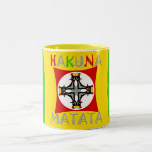 Fun Rasta Colour Red Golden Green Two-Tone Coffee Mug