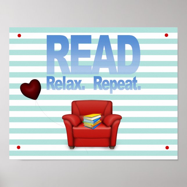 Fun Read, Relax, and Repeat Literacy Print (Front)
