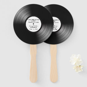 Fun Record Album Song Name Date Wedding Hand Fan