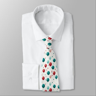 Fun Red And Green Celebration Balloon Tie